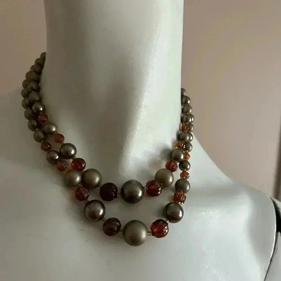 Jewelry - 4/$50 Edwardian Double strand 1950 pearl necklace with  hook clasp